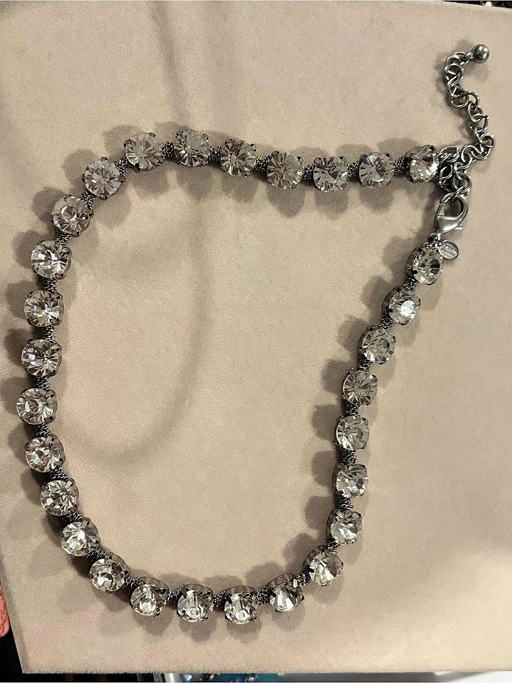 Chico's Silvertone Tennis Necklace